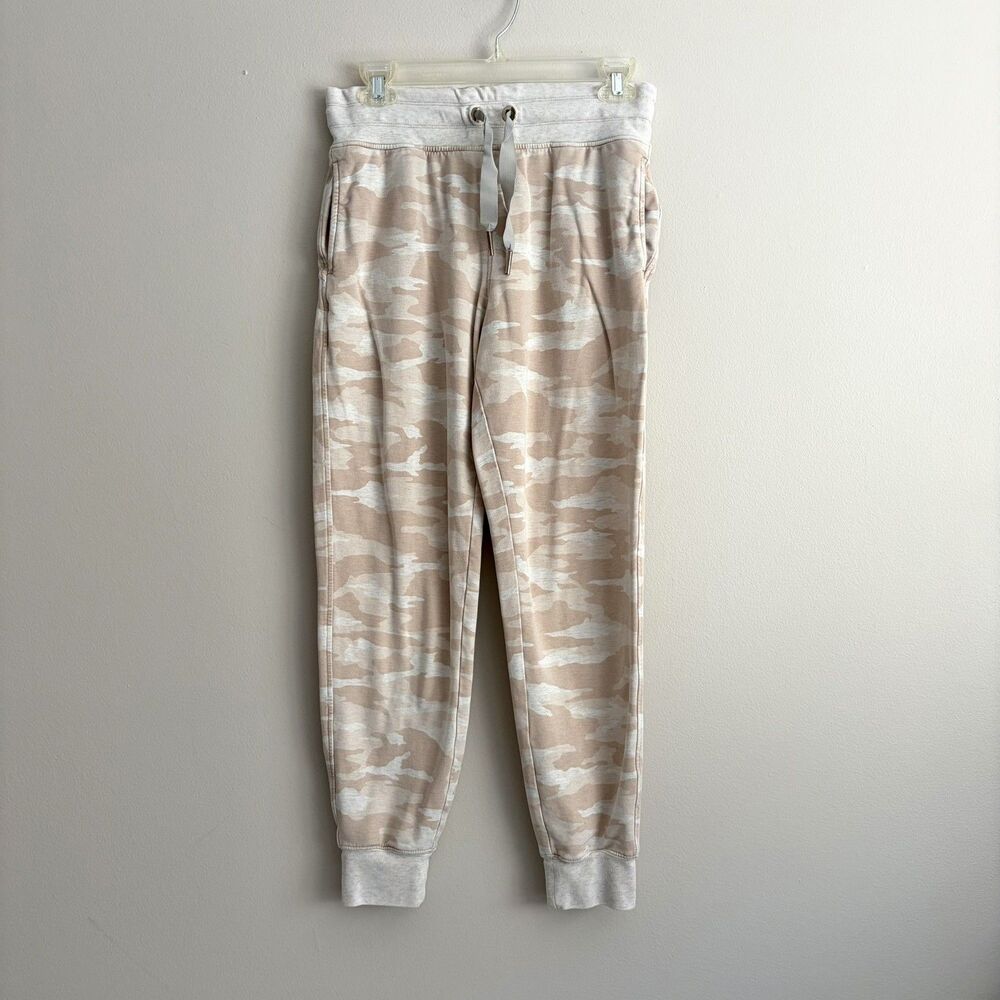Athleta Womens Balance Printed Jogger Pants Beige Camo Size Small Athleisure